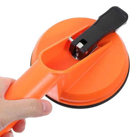 Heavy Duty Glass Suction Cup Tool With 2 Big Suckers For Tiling, Lifting Ceramic Or Rubber Up To 60kg Load Capacity close-up grip