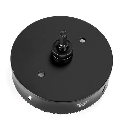 Six And Five Eighths Inch Hole Saw With Heavy Duty Arbor Bi Metal Hss Teeth for Can Lights Drywall Wood Plastic and Thin Metal