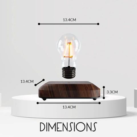 Floating Light Bulb Lamp With Magnetic Levitation And Wireless LED Illumination Cool Night Light dimensions
