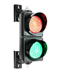 Industrial 100mm Traffic Light Signal With Red Green Stop And Go LED DC 9 To 36V Waterproof IP65 PC Housing Cobweb Lens Warning Light Built Tough For Heavy Duty Outdoor Use