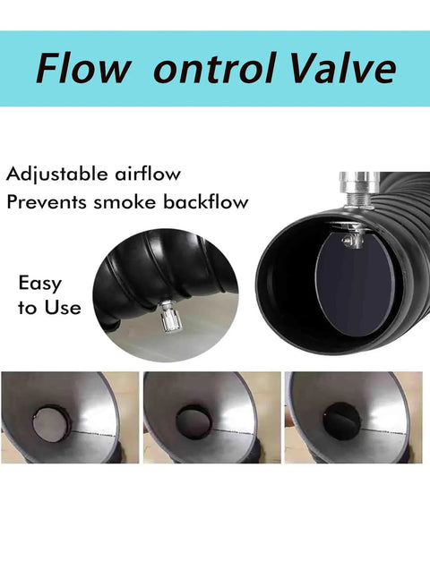Flow control valve for Portable Welding Fume Extractor With Adjustable Industrial Fume Extraction Arm And Flexible Duct
