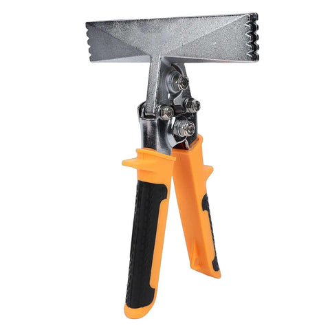 6 Inch Sheet Metal Hand Seamer With Straight Jaw Pliers For HVAC Ductwork, beefy heavy duty bending tool, TPR handles