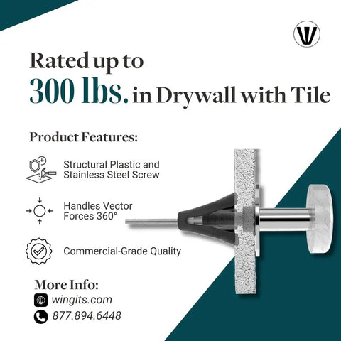 Master Anchor Super Duty Drywall Fasteners Kit With Stainless Steel Screws 10 By 32 Inch Bulk Pack Of 100 in wall cross-section