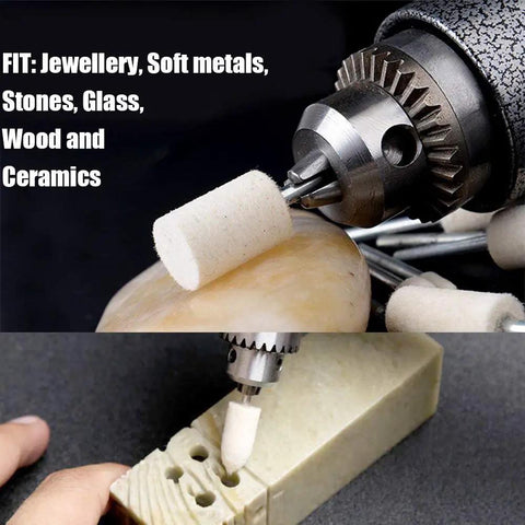 Polishing Buffing Wheel Kit For Rotary Tools Accessories Pack 111 Pcs With Felt Pads Wheels Points And Mandrel Kit One Eighth Inch Shank