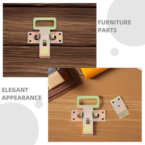 High Strength Iron Sofa Position Buckles For Couch And Sofa Easy Installation Furniture Connecting Kit displayed on wood surface