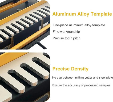 Premium Heavy Duty Woodworking Dovetail Jig Rock Solid Manual Routing Template showing aluminum alloy template features.