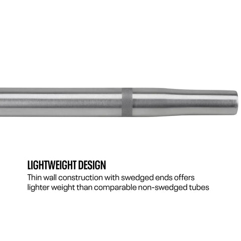 Swedged Aluminum Panhard Radius Rod Built Tough With 3/8-24 Threaded Ends RH/LH, 10.5 Inch Length, 3/4 Inch OD, 0.120 Inch Wall, 6061-T6 Lightweight Yet Rugged Link For Shifter Linkage And Spoiler Supports, side view
