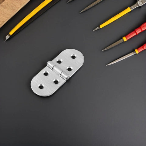 Bi Fold Stainless Steel Tray Hinges 4 Pack For Folding Tables And Desks Round Edge Furniture Hardware With Smooth Gloss Finish