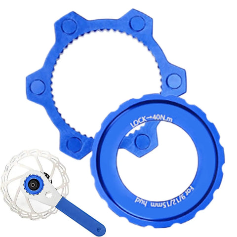 Lockring Tool For Bikes Pro Grade Lightweight Aluminum Rotor Adapter in blue for travel fitness outdoor cycling gear.