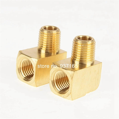 Durable Brass Hose Fitting Elbow For One Eighth Inch One Quarter Inch And Three Eighth Inch NPT Male And Female 90 Degree Connector Garden Hose Joint Weatherproof No Fuss Built To Last Easy Install; brass elbow fittings