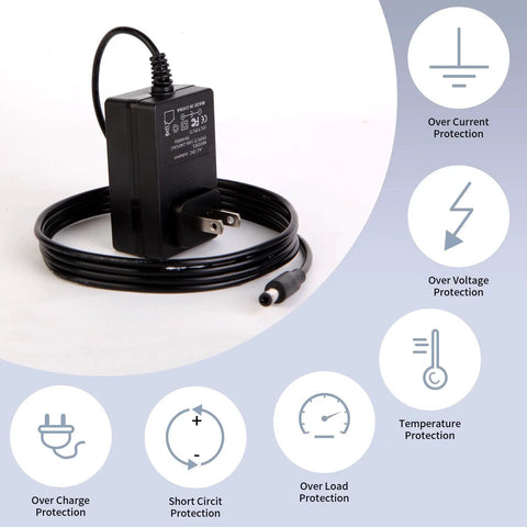 Universal 15V 1.5A Power Adapter With Interchangeable DC Plugs No Fuss 100-240V Input 50 60Hz 5.5x2.5mm Output Jack protections