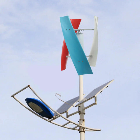 100W Vertical Axis Wind Turbine With Smart Controller And Permanent Magnet Generator Low Noise Helical Windmill For Home Use