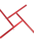 Rock Solid 800mm Adjustable Router Template And Aluminum Alloy Rail Guide System For Woodworkers To Nail Flawless Curves and Arc Trimming Jobs With Zero Sweat On Your Next Build in red, showcasing multiple sections.