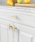 Brushed Gold Cabinet Knobs 30 Pack 2 Inch Solid Zinc Alloy T Bar Handles for Cabinets Drawers Closets and Dressers Built Tough