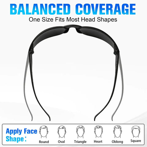 30 Pack Tinted Safety Glasses With Dark Lens And Uv 400 Cover For Job Sites and Backyard Builds showing balanced coverage for various head shapes.