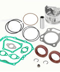 Top Notch 357CC Four Stroke Engine Rebuild Kit With Bulletproof Piston Rings Complete Gasket Assembly And Tight Seal Set for cart motor maintenance.
