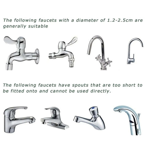 Various faucets suitable for Water Powered Faucet Turbine Generator With 5V 3W LED No Fuss Plug And Play AC Generator For Faucet 1000 To 3000 RPM Fits 1.2 To 2.5 Cm Faucets Portable DIY Kit