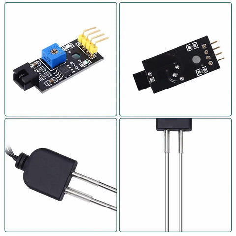 Resistive Soil Moisture Meter Set With Corrosion Resistant Probes, Hygrometer Sensor Test Kit For Arduino Projects components