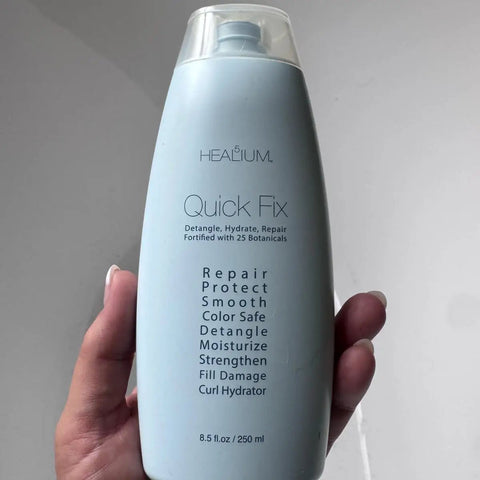 Quick Fix Leave In Hair Treatment Infuses Damaged Strands With Hella Hydration And Serious Shine For A Silky Smooth Finish Before Your Daily Blowout Session in 8.5 oz bottle.