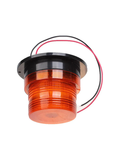 Top Tier Amber LED Strobe Beacon Light 12 To 80 Volts Compatible With Genie Straight Lifts S40 S60 S80 Z Models, round amber light with wiring.
