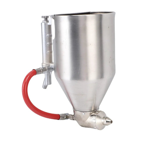 Big Time Cement Mortar Sprayer With 3.5L Reservoir Tank designed for textured paint with stainless steel pot and red hose.