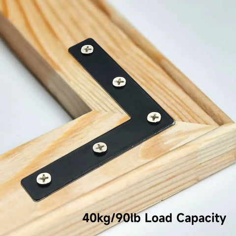 Corner Braces Kit With Twenty Pieces Three And One Eighth Inch L Shaped Right Angle Brackets for Wood Frames with screws