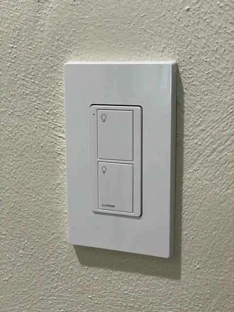 Five Pack Wall Plate Brackets For Lutron Pico Remote Compatibility installed on wall