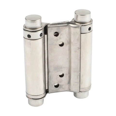Double Spring Hinge Metal Double Sided Door Automatic Self Closing Hardware for Saloon and Cafe Doors with heavy duty swing