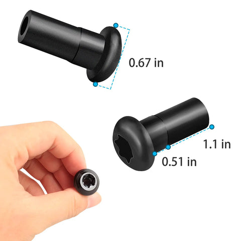 Door Hinge Nuts Anti Rust Hinge Lock Kit for Jeep Wrangler and Gladiator 2018 2019 2020 2021 shown with dimensions