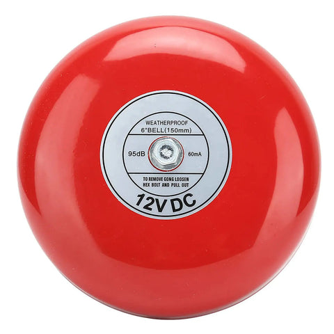 Features 120 VAC Or 12 V Compatibility While Delivering Kickin Security Audible Alerts Through Badass Stainless Steel Internal Strike Electric Bell With Pure Copper Core Durability, red weatherproof 6-inch bell.