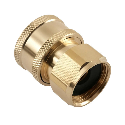 Two Gun Pressure Washer Splitter Tee, Three Eighth Inch Brass Quick Connect Fitting for dual washer conversion
