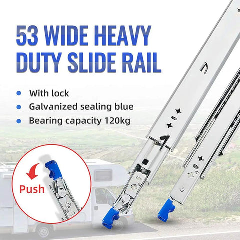 Heavy Duty Metal Drawer Slides Full Extension 16 Inch Sliders Smooth Glide Rails For Cabinets with lock feature