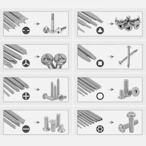 Extra Long Magnetic Security Bit Set 50 Piece Screwdriver Bit Kit With CRV ABS Bits for various screw heads and sizes