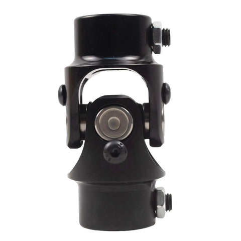 Three Quarter Inch Thirty Spline By Three Quarter Inch Double D Black Heavy Duty Steering Universal Joint Shaft Front View