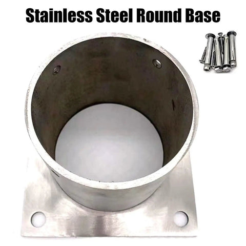Stainless Steel Heavy Duty Post Base Sleeve Fits 2x2 4x4 6x6 8x8 Posts Fence Post Anchor Bracket Flange Railing Holder Round Column Support Outdoor Gazebo Backyard Pack of 20 110 mm Diameter
