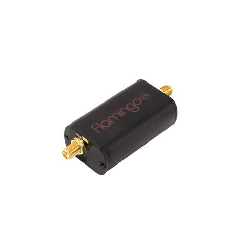 Cut Through Broadcast Noise With This Premium Am Bandstop Notch Filter Designed For Rtl Sdr Software Defined Radio Kits Blocking 300Khz To 1900Khz Dead Quiet With Sturdy Sma Links, black housing with SMA connectors.