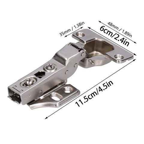 Soft Close Cabinet Hinges Kit With 2 Sets Of Concealed Overlay Hinges For Kitchen Cabinets 103 Degree Silent Spring metal hinge