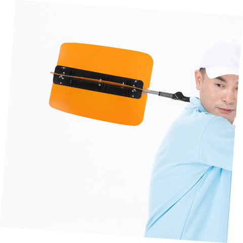 Man using Golf Swing Power Fan Trainer With Adjustable Wind Resistance For Indoor Outdoor Practice Portable Quiet Motor Perfect For Beginners To Boost Consistency Swing Strength And Real Time Performance Tracking.
