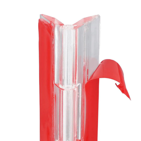 Two Pack Clear Acrylic Hinges Self Adhesive For Cabinets Boxes Displays Glass Furniture Aquarium Enclosures Durable 11.81 By 1.77 Inch