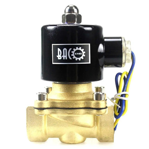 Brass Electric Solenoid Valve Three Quarter Inch NPT AC 110V Normally Closed For Plumbing And Auto Water Lines