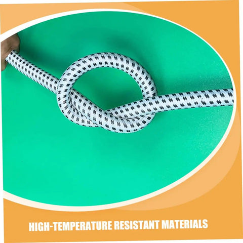 High Temperature Resistant Steam Hose Replacement Tube for Garment Steamers, flexible PVC nylon, knotted detail, black and white