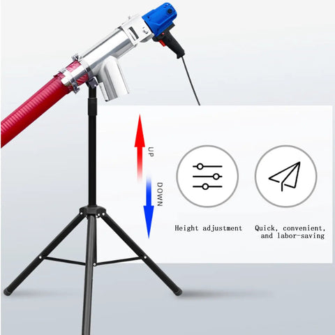 Portable Grain Suction Auger Conveyor With Wear Resistant Rubber Wire Layer on adjustable stand, height control features visible