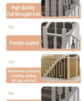 Badass Black Metal Railing System 30 Pack Heavy Duty Balusters And Posts For Deck Porch Or Garden Diy Projects Featuring Slick Wrought Iron Finish And No Sweat Assembly For Killer Backyard Updates, showcasing sturdy posts and rails.