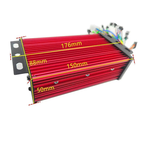 Side view of a Beefy Brushless Controller With LCD Display For E Bikes And E Scooters 36V To 72V 500W To 1000W Universal Max 33A