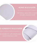 Self Adhesive Waterproof Pvc Wallpaper Roll for Peel and Stick Cabinet and Wardrobe Upgrade shown in smooth white material.