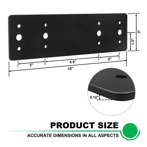 Heavy Duty 2 Pack 3x10 Straight Steel Flat Mending Plates For Framing Pergolas And I Truss Connections Black Powder Coated Reinforcement Mounting Brackets For Builders And DIY Projects