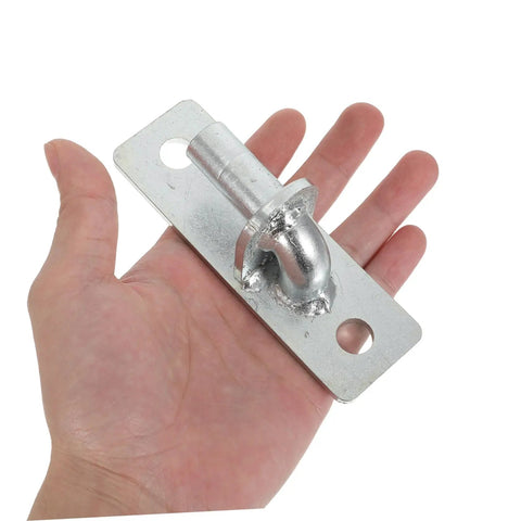 4 Pack Wall Mount Gate Hinges For Barn And Metal Doors Hella Heavy Duty Farm Gate Hardware shown in hand for size comparison.