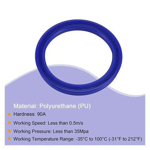 Premium 45mm Polyurethane Hydraulic Oil Seal Ring Y Type For Cylinder Piston Sealing Gasket O Ring Washer ID 45mm Dust Proof Dirt Guard Fits Industrial Machinery Repair Easy Snap Install 2 Pcs Durable Wear Resistant Part That Works Like A Charm. Blue PU Y-type hydraulic piston seal ring, 45mm ID