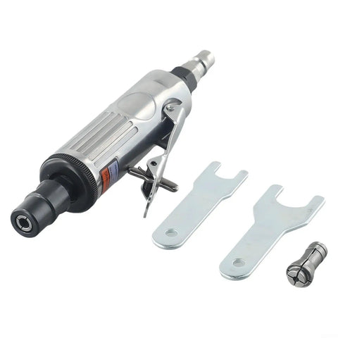 Top Notch Pneumatic Air Die Grinder Kit With Hella Fast Rotation And Sweet Smooth Polishing For Boss Level Metal Mold Grinding and Reliable Shop Tools, featuring aluminum body and accessories.
