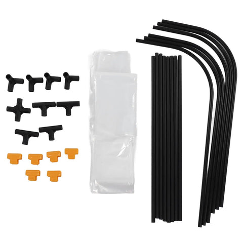 Clear Plastic Greenhouse Film Winter Warming Kit With Sturdy Hoop Set For Balcony Gardens Easy Assembly Keeps Your Plants Cozy In Cold Weather And Helps Them Thrive 100x50x55 Cm